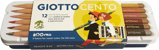 Matite colorate Giotto Cento in Astuccio in metallo - Prodotto celebrativo Fila