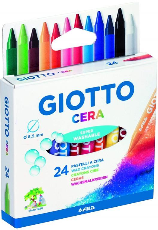 Pastelli a cerca Giotto Cera. Scatola 24 colori assortiti - 5