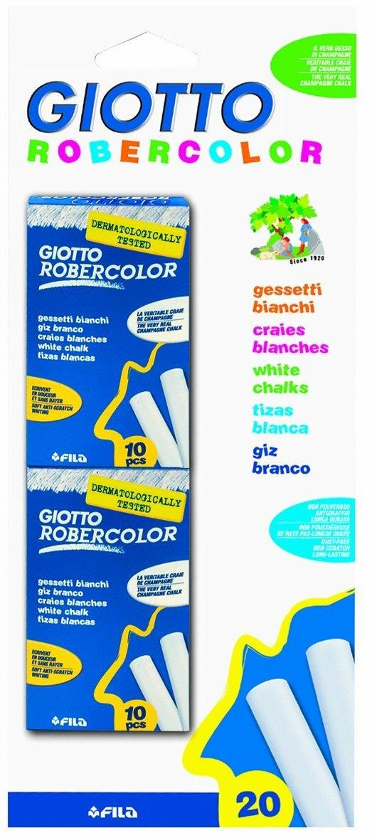 Gessetti Giotto Rubercolor. Scatola 20 pezzi bianchi - 3