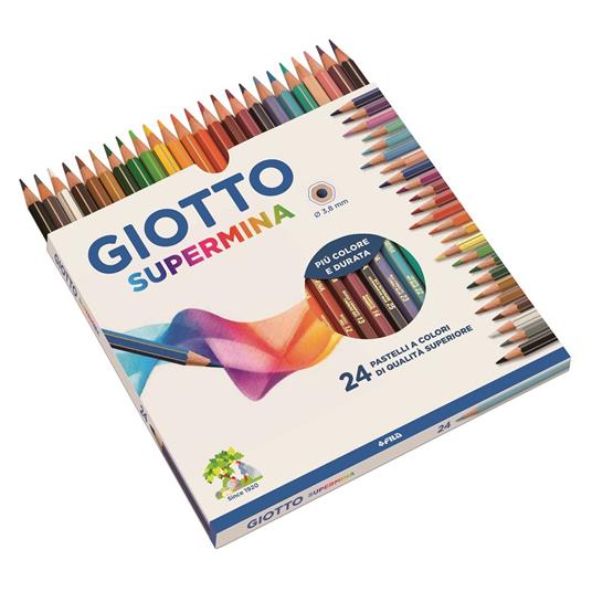 Pastelli Giotto Supermina. Scatola 24 matite colorate assortite - 95