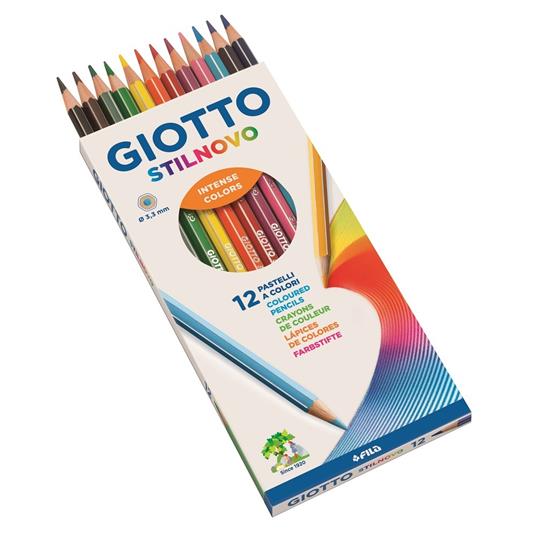 Pastelli Giotto Stilnovo. Scatola 12 matite colorate - 3