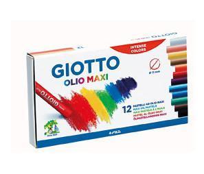 Pastelli a olio Giotto Olio Maxi. Scatola 12 colori assortiti - 2