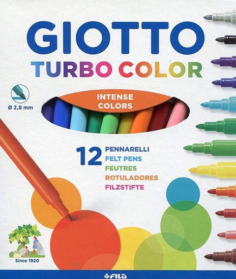 Pennarelli Giotto Turbo color. Scatola 12 colori assortiti - 5