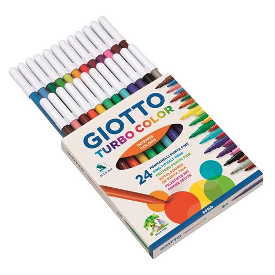 Pennarelli Giotto Turbo color. Scatola 24 colori assortiti - 6