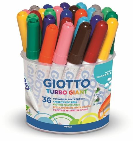 Pennarelli Giotto Turbo Giant. Barattolo 36 colori