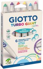 Pennarelli Giotto Turbo Giant. Scatola 6 colori Pastel assortiti