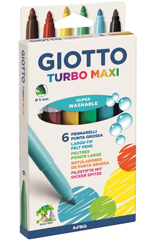 Pennarelli Giotto Turbo Maxi. Scatola 6 colori assortiti - 4
