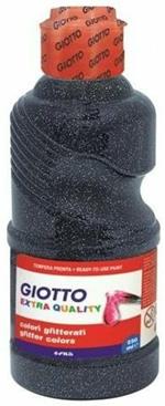 Tempera pronta Giotto qualità extra Glitter. Flacone 250 ml. Blu notte