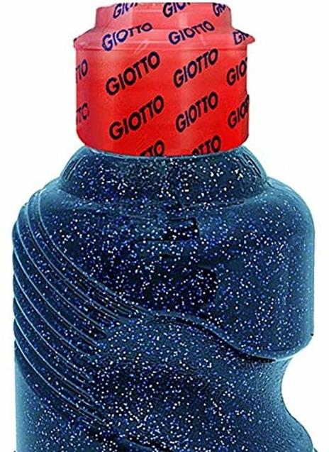 Tempera pronta Giotto qualità extra Glitter. Flacone 250 ml. Blu notte - 2