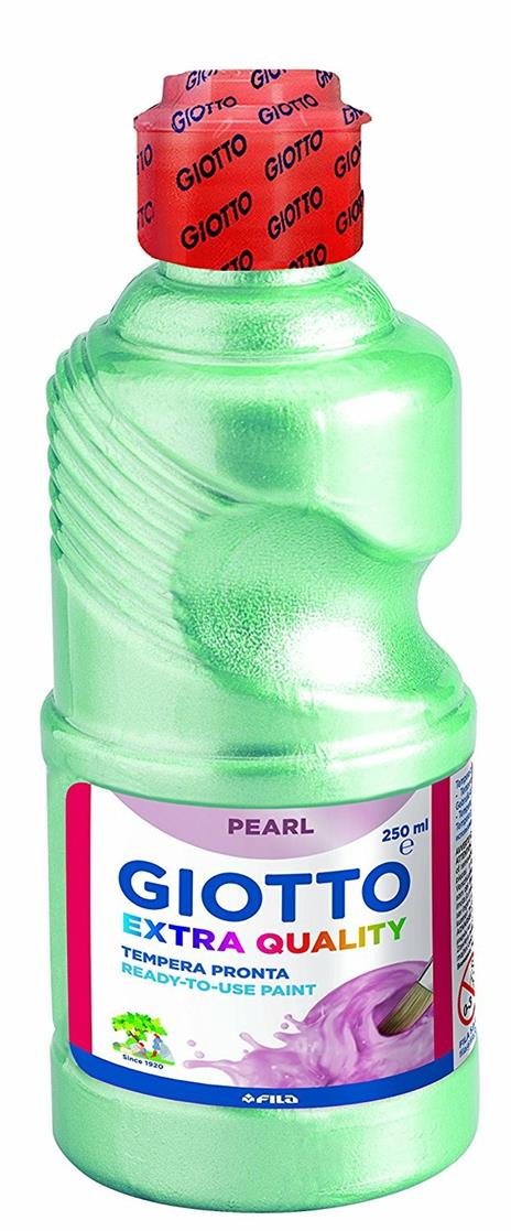 Tempera pronta Giotto qualità extra Pearl. Flacone 250 ml. Verde chiaro - 2