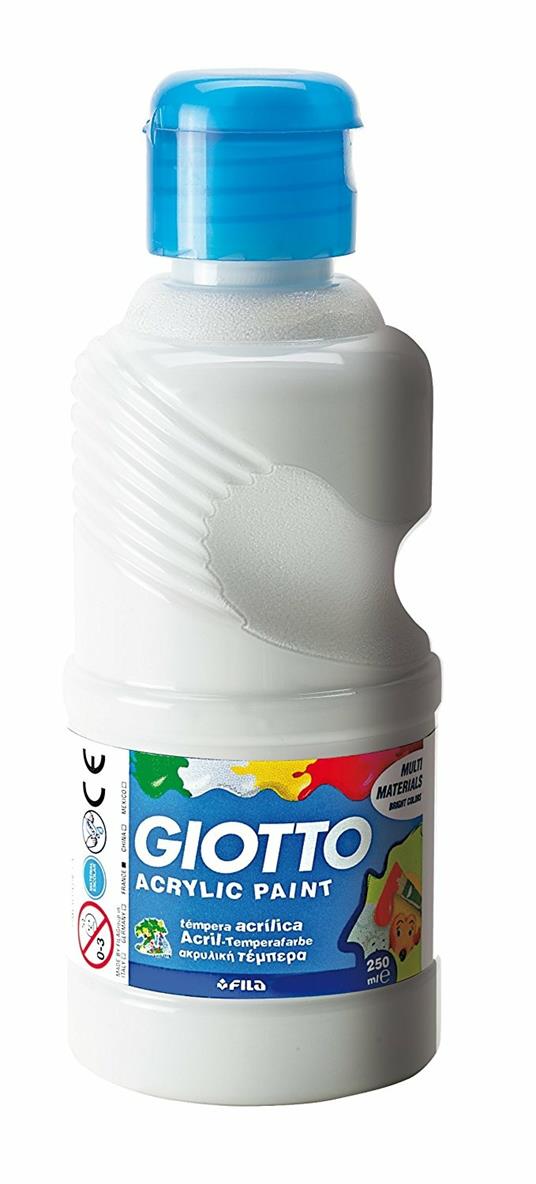 Tempera acrilica Giotto. Flacone 250 ml. Bianco - 2