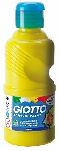 Tempera acrilica Giotto. Flacone 250 ml. Giallo