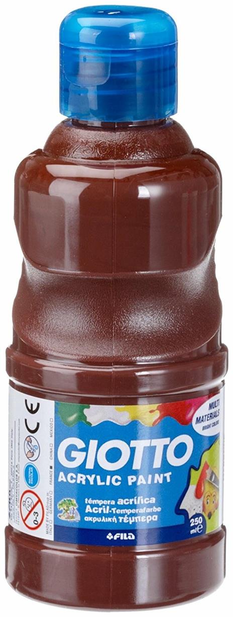 Tempera acrilica Giotto. Flacone 250 ml. Marrone - 2