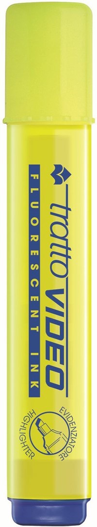 Tratto Evidenziatore Tratto Video Punta Scalpello - Colore Giallo Fluo  F830201 8000825830419