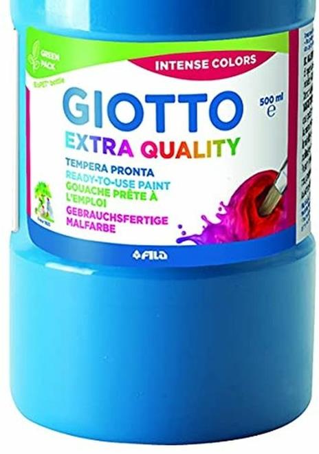 Tempera pronta Giotto qualità extra. Flacone 500 ml. Azzurro Cyan - 3