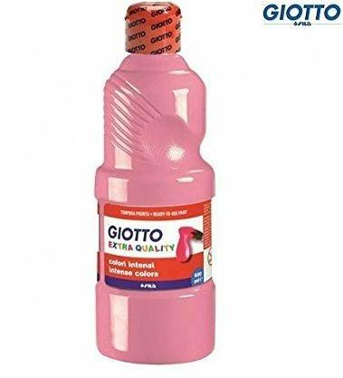 Tempera pronta Giotto qualità extra. Flacone 500 ml. Rosa