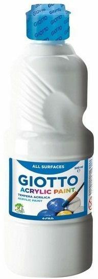 Tempera acrilica Giotto. Flacone 500 ml. Bianco