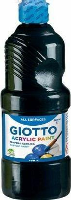 Tempera acrilica Giotto. Flacone 500 ml. Nero