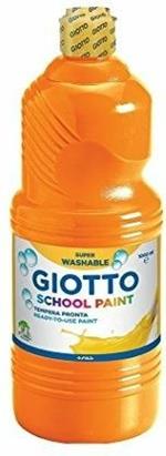 Tempera pronta Giotto School Paint. Flacone 1000 ml. Arancione