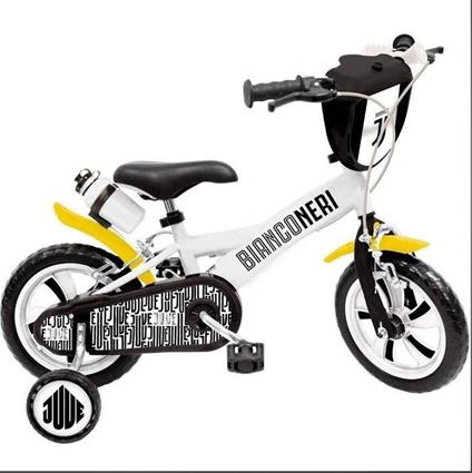 Bici Bicicletta Juventus per Bambini Taglia 12" con Accessori