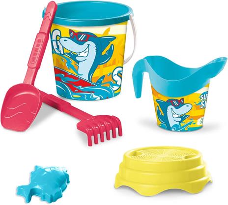 Set secchiello giochi da spiaggia Surfing Shark (28724)