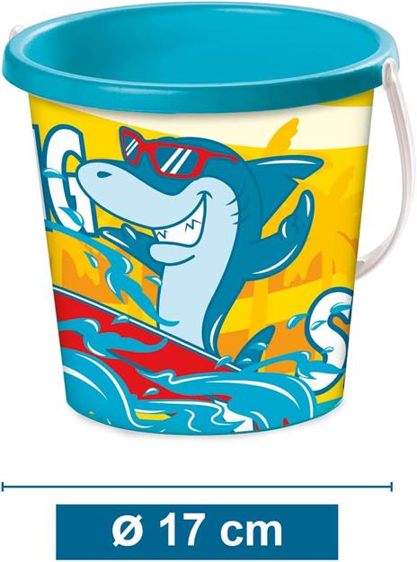 Set secchiello giochi da spiaggia Surfing Shark (28724) - 3