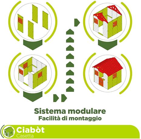 Mondo Ciabòt Garden House - Casetta da Giardino da Gioco per Bambini, House Kids Interno, Esterno Multi-Activity, Cod 32000, Multicolore - 5