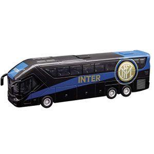 Mondo Motors - Pullman F.C. Internazionale Milano - modellino giocattolo  - Bus con retrocarica frizione pull back - Colore Nero Azzurro - 51214