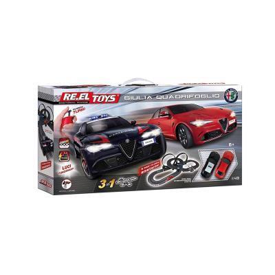 Pista Elettrica Alfa Giulia Quadrifoglio + Alfa Giulia Quadrifoglio Carabinieri Pista Slot Car 600 Cm - 5