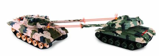 Battle Tank. Radiocomando A Controllo Completo Con Frequenze Differenziate Assortite. Cannone A Comando Infrared - 3