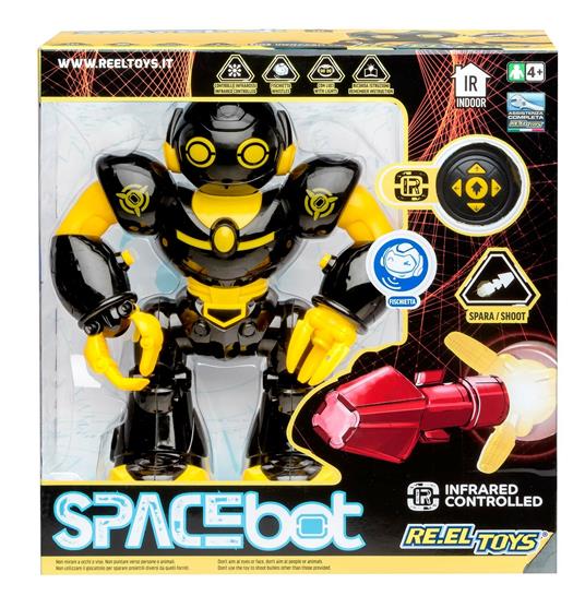 Re.El Toys 2233. Spacebot Jr. Robot Lancia Dardi A Comando Infrared Con Luci E Suoni