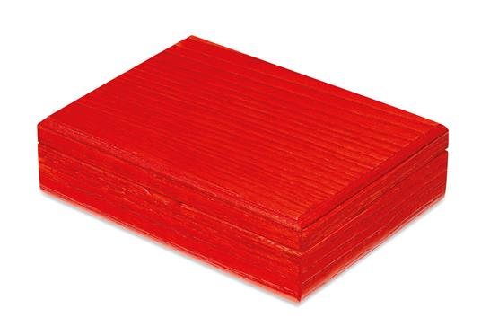 PORTACARTE LEGNO FRASSINO 2 MAZZI COL. ROSSO