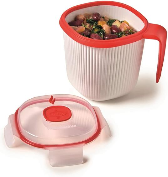 Snips 000700 Tazza per Bevande Calde e zuppe-Contenitore per microonde-0,7 lt Bianco 