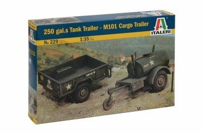 Modellino Italeri It0229 Gal.S Tank Trailer And M101 Kit 1:35 - 3