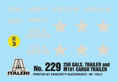 Modellino Italeri It0229 Gal.S Tank Trailer And M101 Kit 1:35 - 5