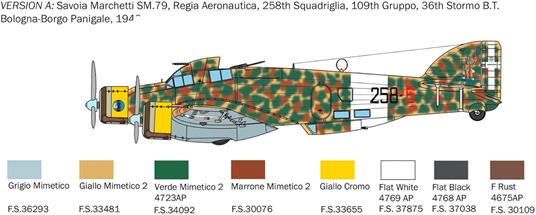 S.79 Sparviero Bomber Version Pezzi Migliorati - Super Decal Per 6 Versioni - 3