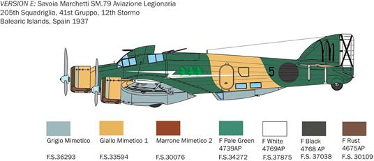 S.79 Sparviero Bomber Version Pezzi Migliorati - Super Decal Per 6 Versioni - 4