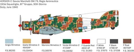 S.79 Sparviero Bomber Version Pezzi Migliorati - Super Decal Per 6 Versioni - 5