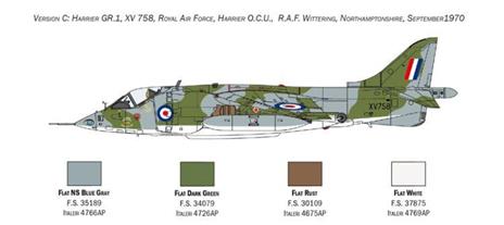 Italeri Harrier GR.1 1:72 Kit di montaggio Aereo ad ala fissa - 6