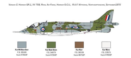 Italeri Harrier GR.1 1:72 Kit di montaggio Aereo ad ala fissa - 6