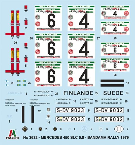 Mercedes 450 Slc Rally Bandama 1979 Scala 1/24 (IT3632) - 5