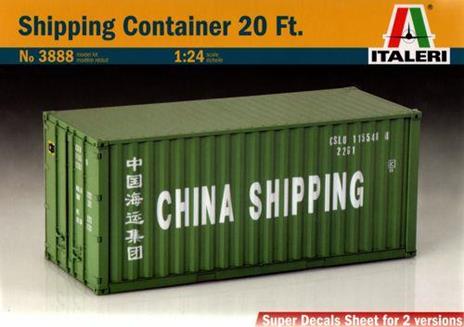 Shipping Container 20 Ft. Plastic Kit 1:24 Model It3888 - 2