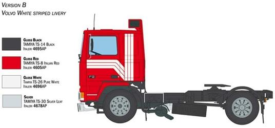 Italeri-3957 Volvo F12 Intercooler Low Roof with Accessories, Scala 1:24, Model Kit, Modello in Plastica da Montare, Modellismo, Multicolore, IT3957 - 5