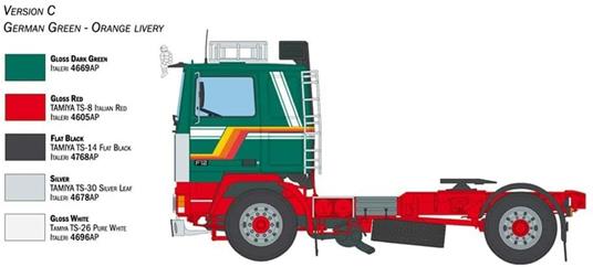 Italeri-3957 Volvo F12 Intercooler Low Roof with Accessories, Scala 1:24, Model Kit, Modello in Plastica da Montare, Modellismo, Multicolore, IT3957 - 6