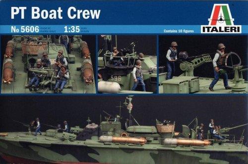 PT Boat Crew Elco Equipaggio (10 Unpainted Figures) Plastic Kit 1:35 Model IT5606