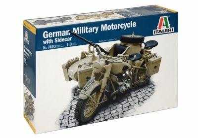 Bmw R75 German Military Motorbike W/ Sidecar Plastic Kit 1:9 Model It7403 - 3
