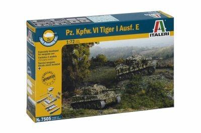 Italeri It7505 Carro Armato Pz.Kpfw.Vi Tiger I Fast Assembly (2 Pcs) Model Kit Scala 1:72 - 2