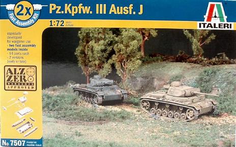 Pz. Kpfw. Iii Ausf. J Carro Armato Tank Plastic Kit 1:72 Model It7507