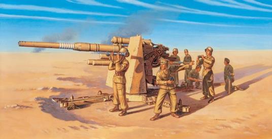 Italeri IT7512 88 cm FLAK 37 GUN W/CREW KIT 1:72 Modellino - 3