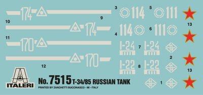 Modellino Italeri It7515 T-34/85 Russian Tank Kit 1:72 - 4